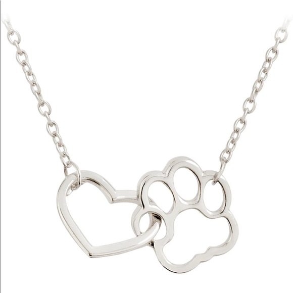 MIXIA Dog Puppy Paw Print Pendant silver Necklac - Picture 6 of 6